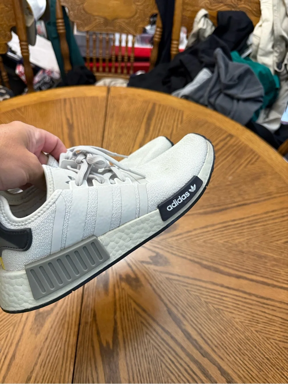 adidas White and Yellow NMD Casual Running Shoes